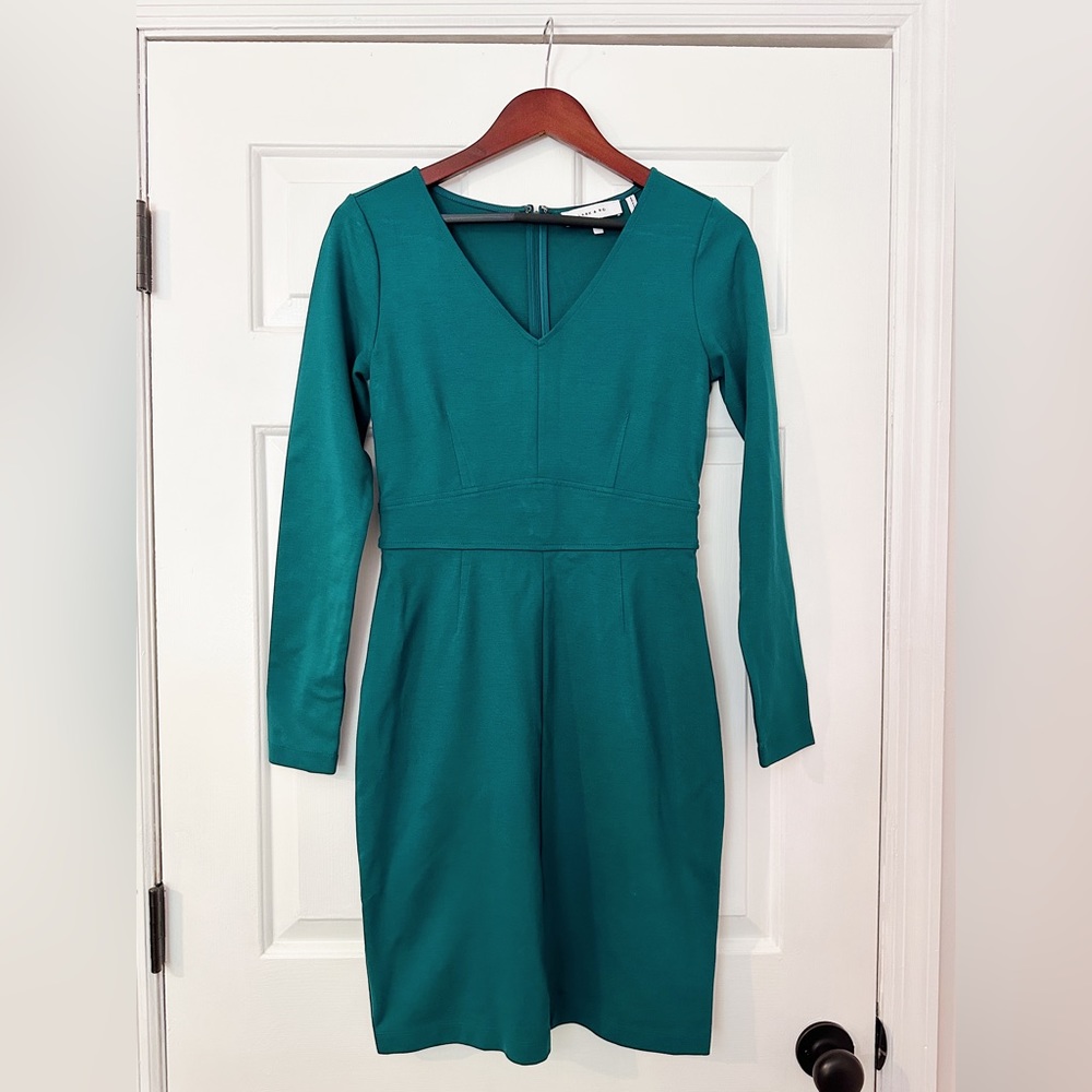 Long Sleeved Midi Lark & Ro Dress